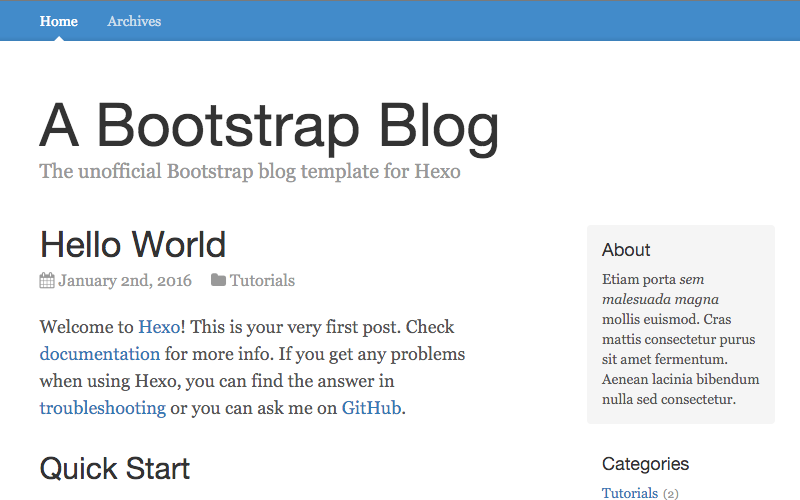 Bootstrap-Blog